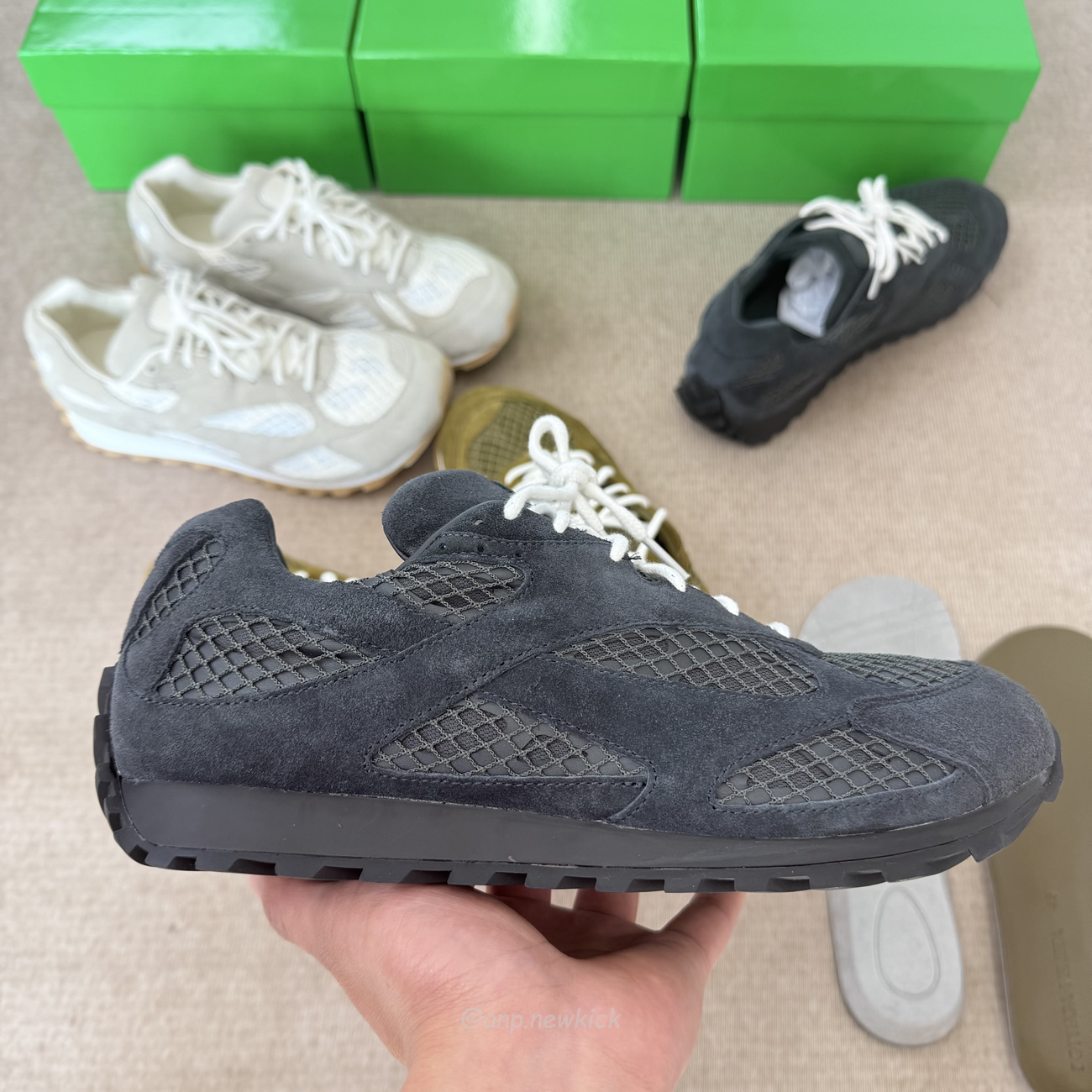 Bottega Veneta Orbit Olive Oil Black Gray 797306 V4je1 3310 (4) - www.newkick.org